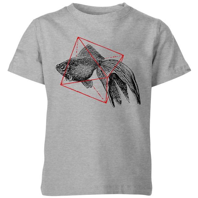 Florent Bodart Fish In Geometry Kids' T-Shirt - Grey - 9-10 Jahre - Grau on Productcaster.