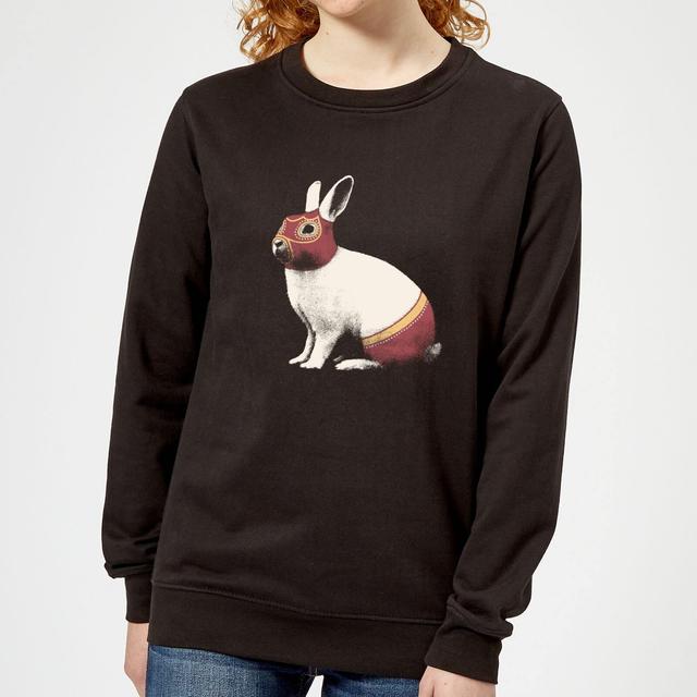 Florent Bodart Lapin Catcheur Women's Sweatshirt - Black - XL on Productcaster.