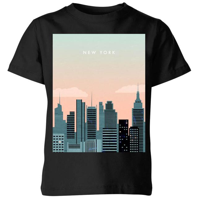 New York Kids' T-Shirt - Black - 5-6 Jahre - Schwarz on Productcaster.