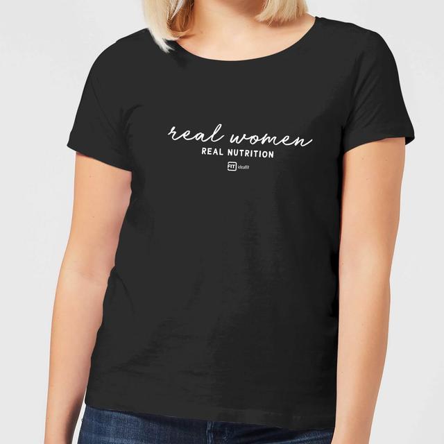 Real Women, Real Nutrition Women's T-Shirt - Black - XL - Black on Productcaster.