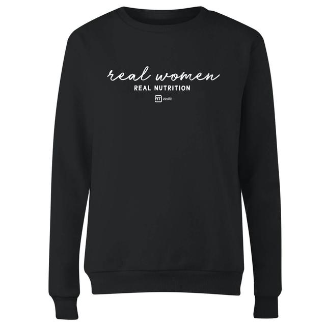 Real Women, Real Nutrition Women's Sweatshirt - M - Black on Productcaster.