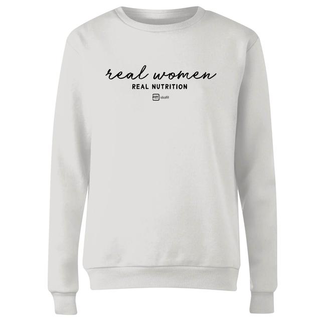 Real Women, Real Nutrition Women's Sweatshirt - S - White on Productcaster.