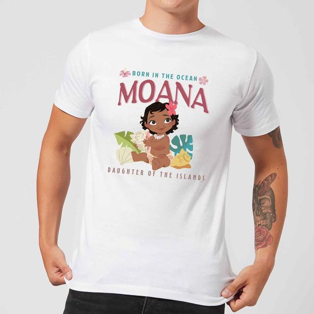 Disney Moana Born In The Ocean Men's T-Shirt - White - XL on Productcaster.