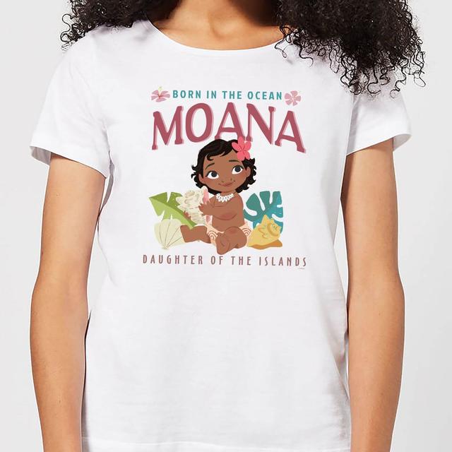 Vaiana (Moana) Born In The Ocean Damen T-Shirt - Weiß - M on Productcaster.