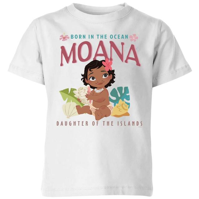 Vaiana (Moana) Born In The Ocean Kinder T-Shirt - Weiß - 11-12 Jahre on Productcaster.