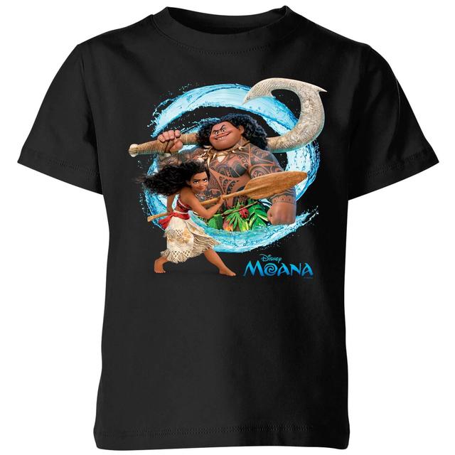 Vaiana (Moana) Wave Kinder T-Shirt - Schwarz - 3-4 Jahre on Productcaster.