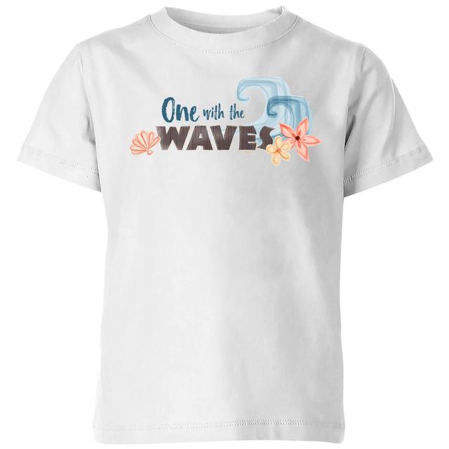 Moana One with The Waves Kids' T-Shirt - White - 9-10 Years - White on Productcaster.