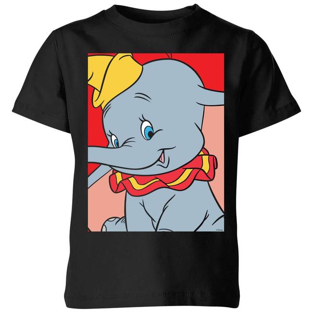 Dumbo Portrait Kinder T-Shirt - Schwarz - 9-10 Jahre on Productcaster.