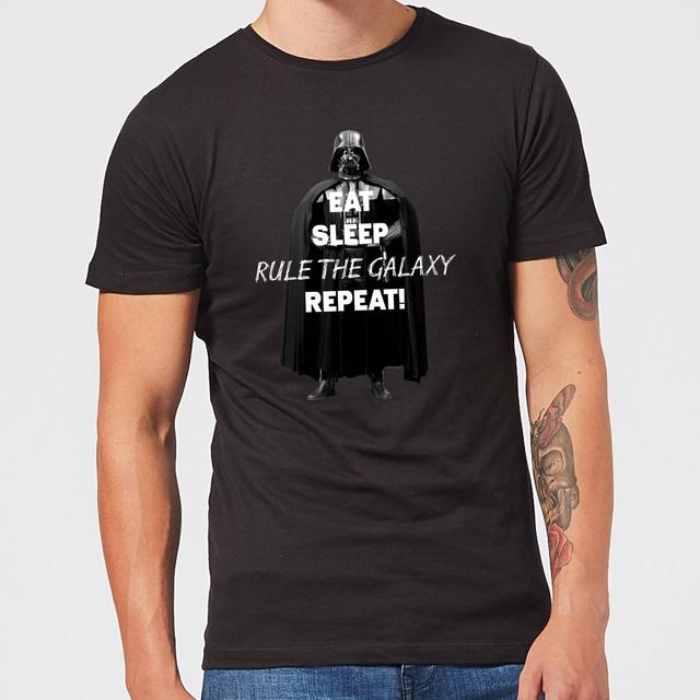 Star Wars Eat Sleep Rule The Galaxy Repeat Men's T-Shirt - Black - S - Black on Productcaster.