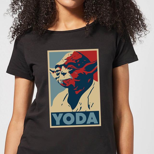 Camiseta Star Wars Yoda Póster - Mujer - Negro - M on Productcaster.