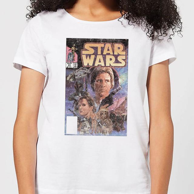 T-Shirt Star Wars Classic Comic Book Cover - Bianco - Donna - S - Bianco on Productcaster.