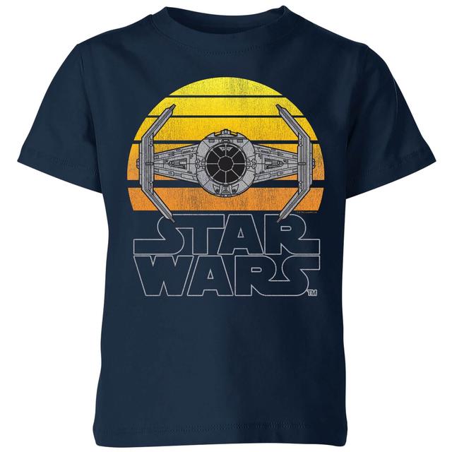 Star Wars Classic Sunset Tie Kinder T-Shirt - Navy Blau - 3-4 Jahre on Productcaster.