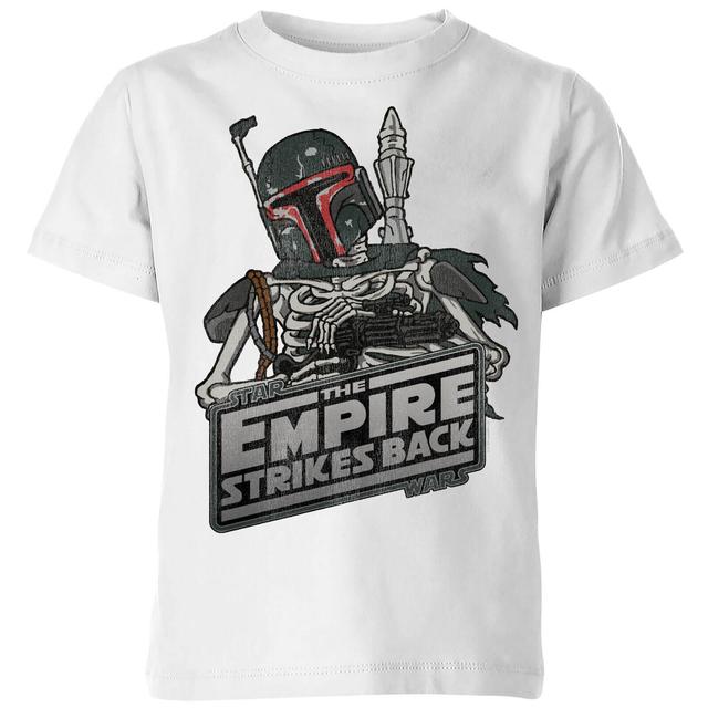 Star Wars Classic Boba Fett Skeleton Kinder T-Shirt - Weiß - 11-12 Jahre on Productcaster.