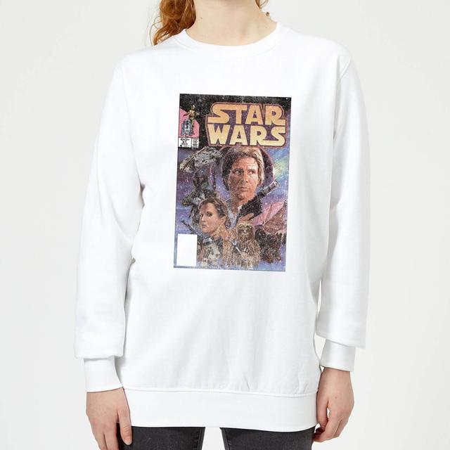 Star Wars Classic Classic Comic Book Cover Damen Pullover - Weiß - XXL - Weiß on Productcaster.