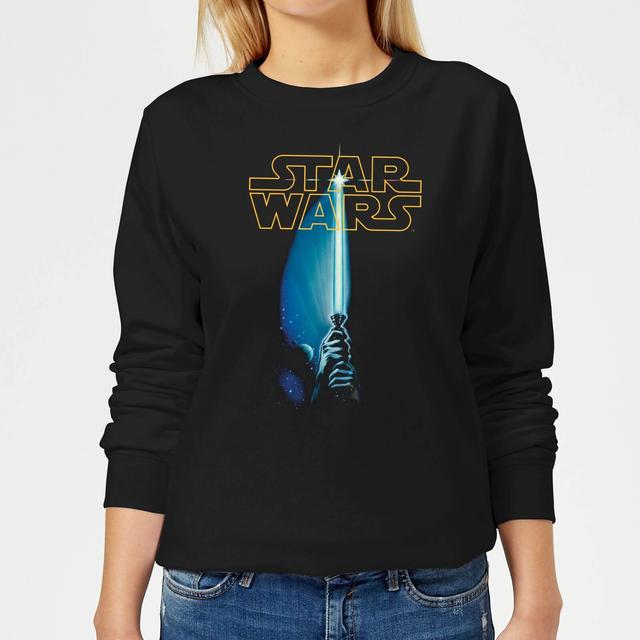 Star Wars Classic Lightsaber Damen Pullover - Schwarz - XXL on Productcaster.