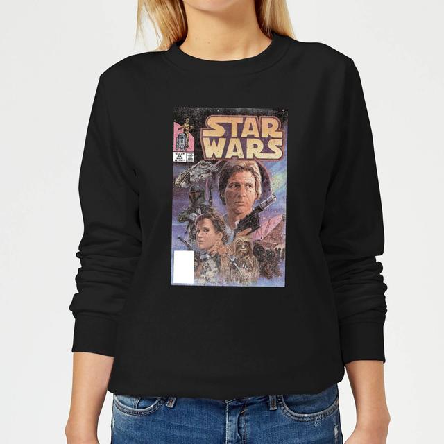 Star Wars Classic Comic Book Cover Women's Jumper - Black - XL - Black on Productcaster.