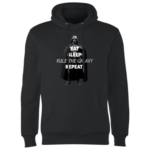 Star Wars Eat Sleep Rule The Galaxy Repeat Hoodie - Black - S on Productcaster.