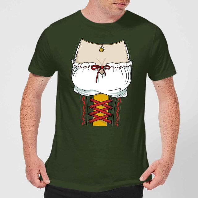 Oktoberfest Ausschnitt Herren T-Shirt - Dunkelgrün - XXL - Forest Green on Productcaster.