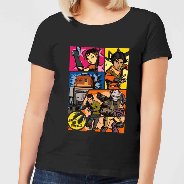 Star Wars Rebels Comic Strip Damen T-Shirt - Schwarz - XXL - Schwarz on Productcaster.