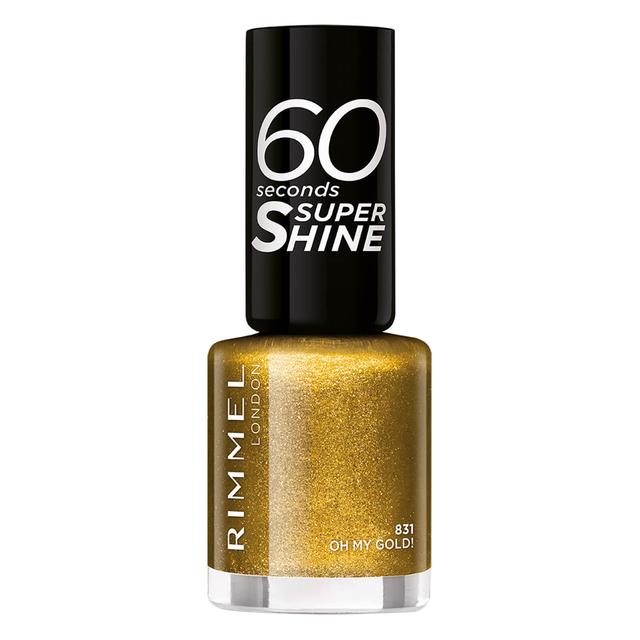 Rimmel 60 Seconds Glitter Nail Polish Oh My Gold on Productcaster.