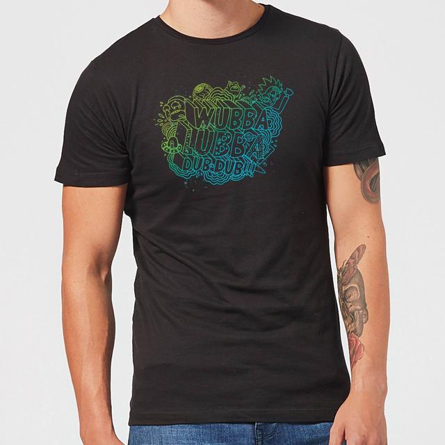 Rick and Morty Wubba Lubba Dub Dub Men's T-Shirt - Black - XS on Productcaster.