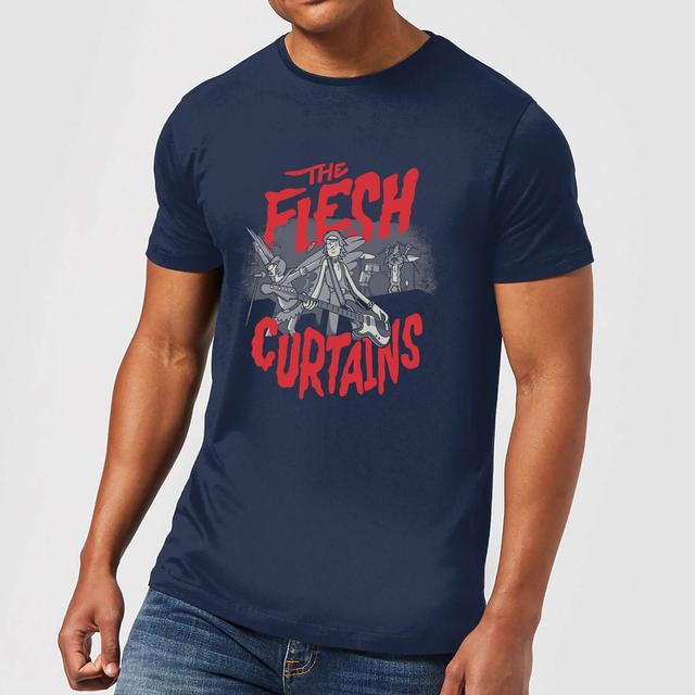 Rick and Morty The Flesh Curtains Men's T-Shirt - Navy - M on Productcaster.