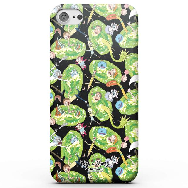 Funda Móvil Rick y Morty Portals Characters para iPhone y Android - iPhone 5C - Carcasa rígida - Mate on Productcaster.