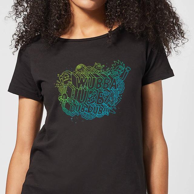 Camiseta Rick y Morty Wubba Lubba Dub Dub - Mujer - Negro - S on Productcaster.