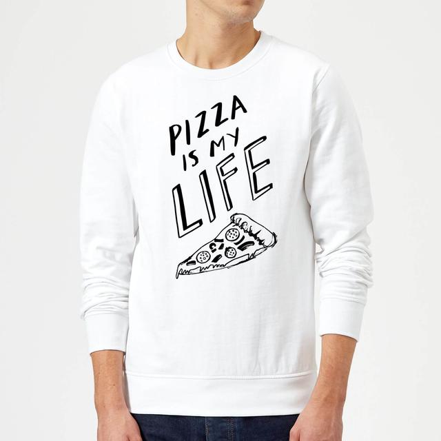 Rock On Ruby Pizza Is My Life Sweatshirt - White - XXL - White on Productcaster.