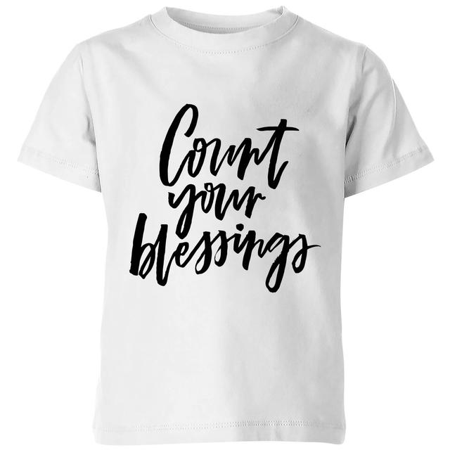 PlanetA444 Count Your Blessings Kids' T-Shirt - White - 7-8 Jahre - Weiß on Productcaster.