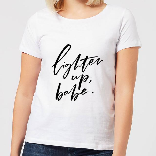 Lighten Up, Babe Women's T-Shirt - White - XL - White on Productcaster.