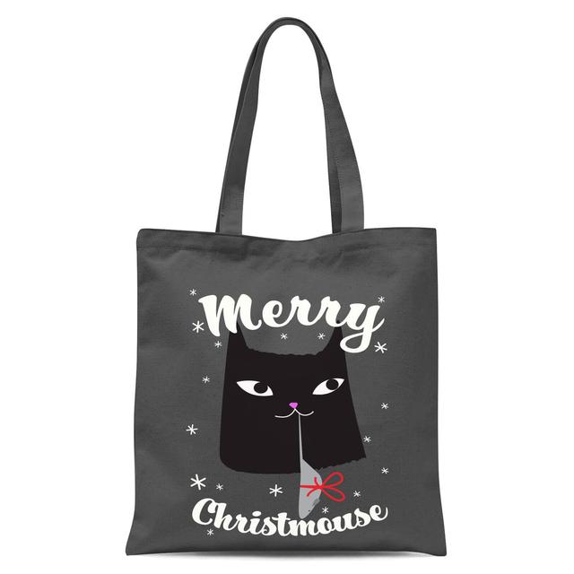 Merry Christmouse Tote Bag - Grey on Productcaster.