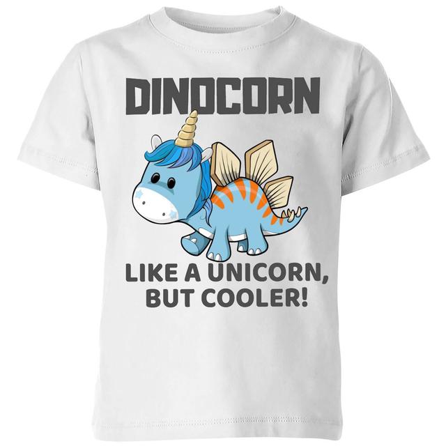 Big and Beautiful Dinocorn Kids' T-Shirt - White - 7-8 Jahre - Weiß on Productcaster.