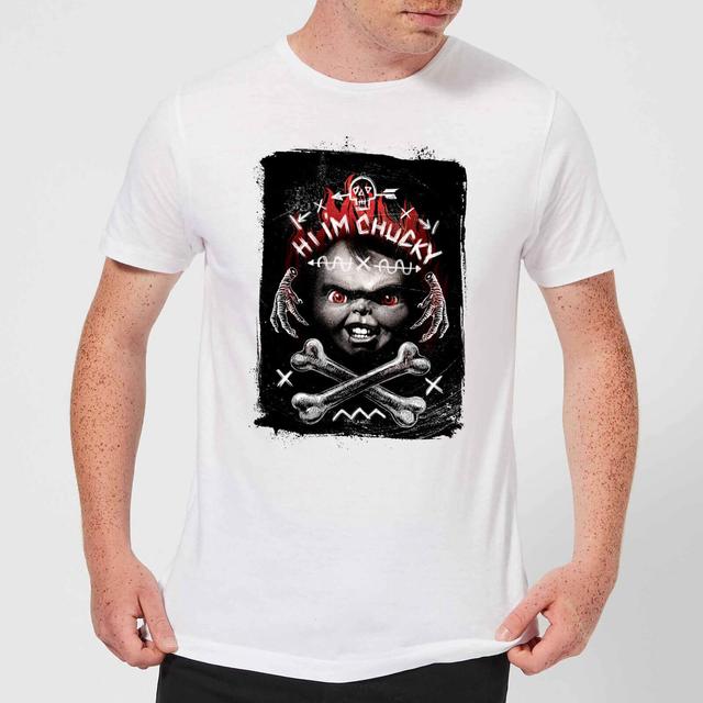 Chucky Hi I'm Chucky Men's T-Shirt - White - 5XL - White on Productcaster.