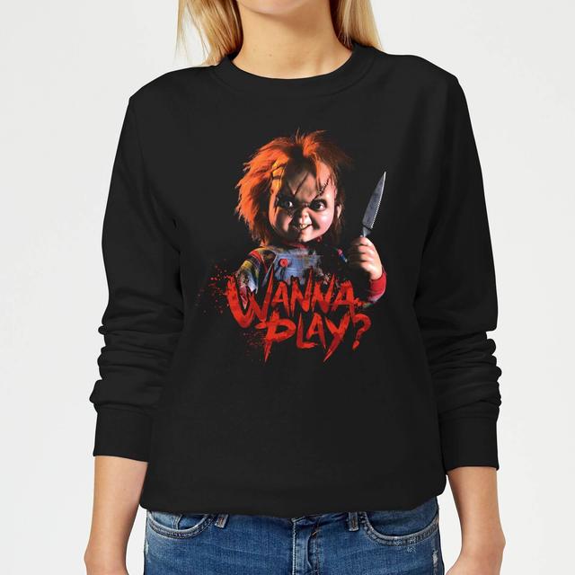 Chucky Wanna Play? Women's Christmas Jumper - Black - M - Black on Productcaster.