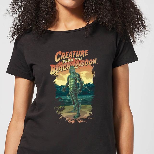 Camiseta Universal Monsters La mujer y el monstruo Illustrated - Mujer - Negro - S on Productcaster.