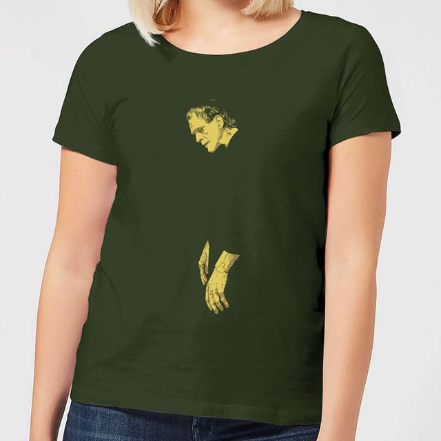 Camiseta Universal Monsters Frankenstein Illustrated - Mujer - Verde oscuro - L - Forest Green on Productcaster.