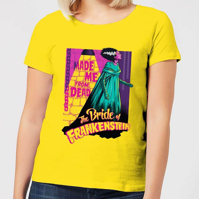 Universal Monsters Retro Bride Of Frankenstein Women's T-Shirt - Yellow - XL on Productcaster.