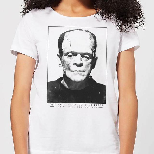 Camiseta Universal Monsters Frankenstein Portrait - Mujer - Blanco - XL - Blanco on Productcaster.