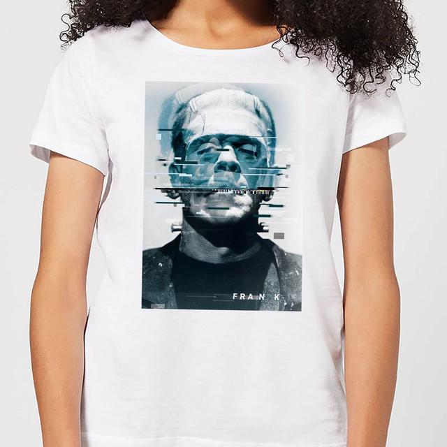 Universal Monsters Frankenstein Glitch Dames T-shirt - Wit - L - Wit on Productcaster.