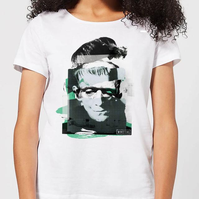 Camiseta Universal Monsters Frankenstein Collage - Mujer - Blanco - S - Blanco on Productcaster.