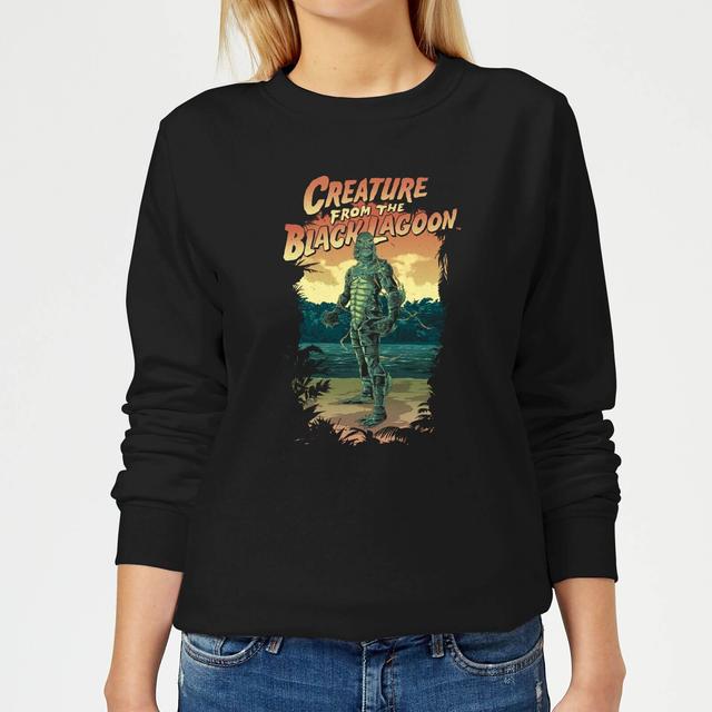 Sudadera Universal Monsters La mujer y el monstruo Illustrated - Mujer - Negro - S on Productcaster.