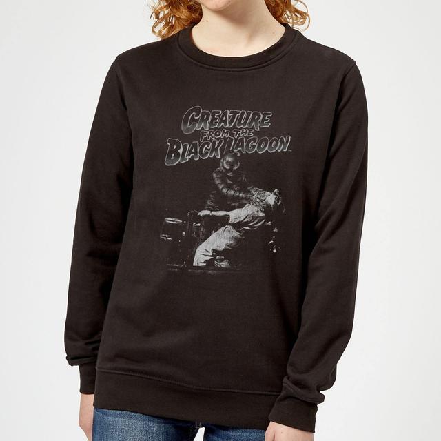 Universal Monsters Creature From The Black Lagoon Black and White Women's Sweatshirt - Black - XS on Productcaster.