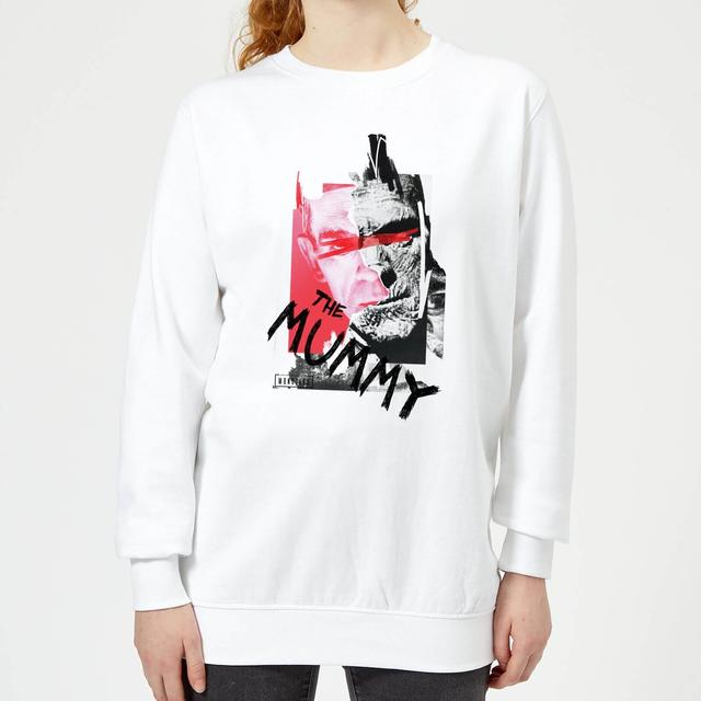 Sudadera Universal Monsters La momia Collage - Mujer - Blanco - L - Blanco on Productcaster.