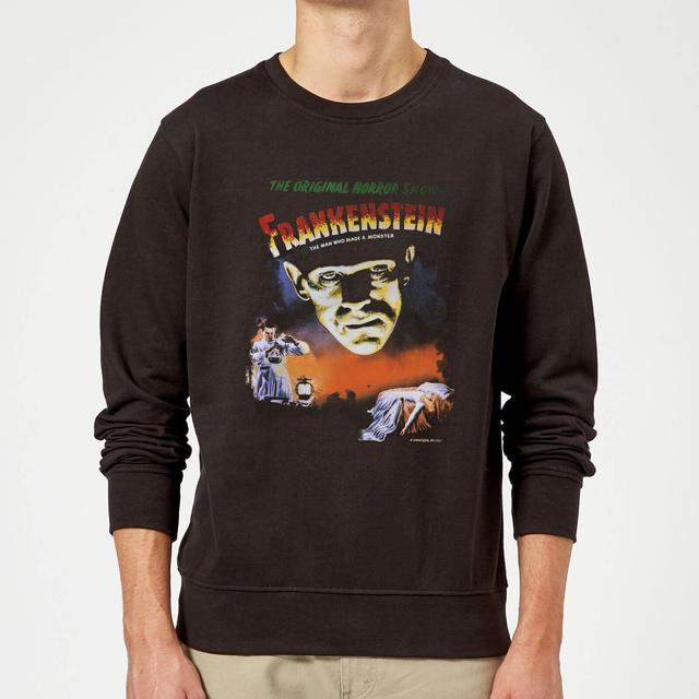 Sudadera Universal Monsters Frankenstein Vintage Poster - Hombre - Negro - L on Productcaster.