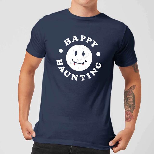 Happy Haunting Men's T-Shirt - Navy - XL - Marineblau on Productcaster.