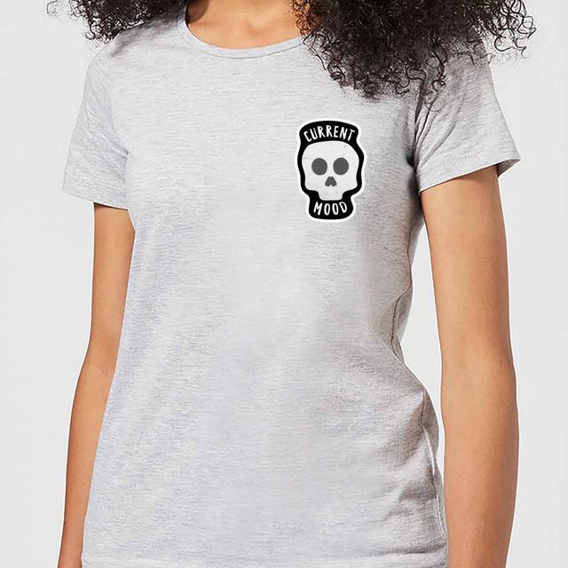 Halloween Skull Current Mood Women's T-Shirt - Grey - 4XL - Grau on Productcaster.