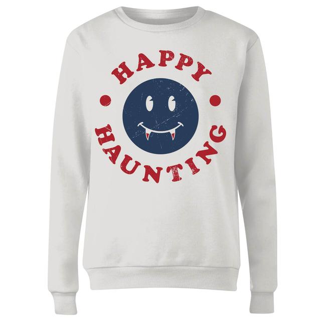 Happy Haunting Fang Women's Sweatshirt - White - M - White on Productcaster.