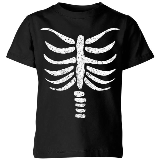 Skeleton Kids' T-Shirt - Black - 7-8 Jahre - Schwarz on Productcaster.