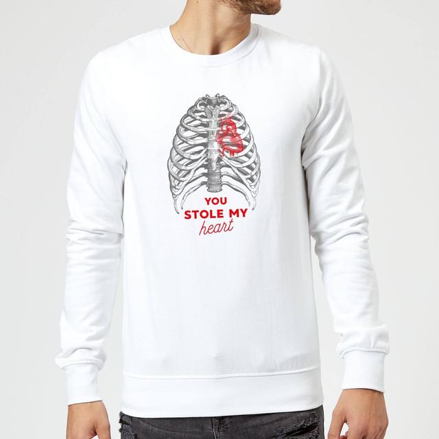 You Stole My Heart Sweatshirt - White - M - Weiß on Productcaster.